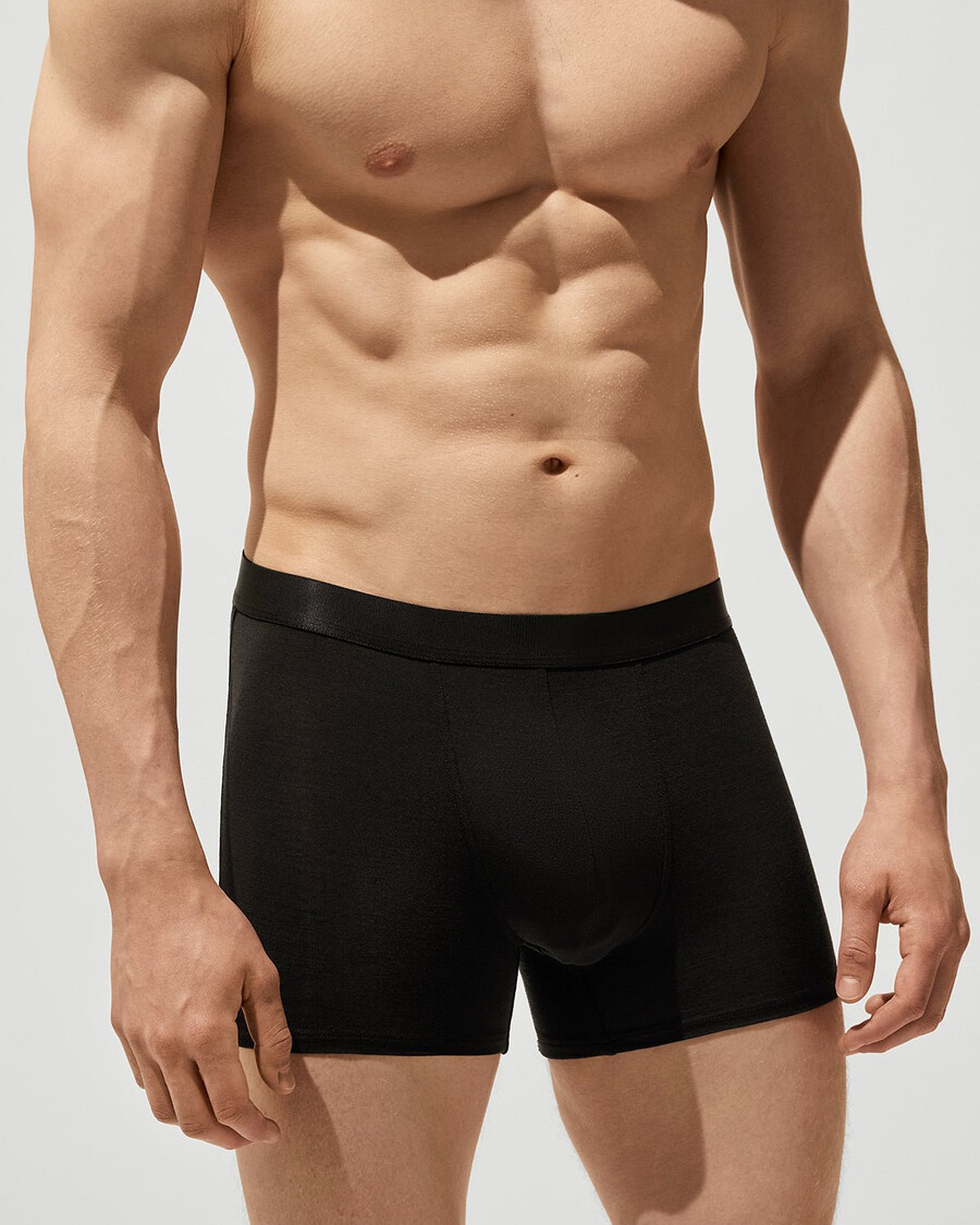 mens merino blend boxer brief in black shop now — cdlp