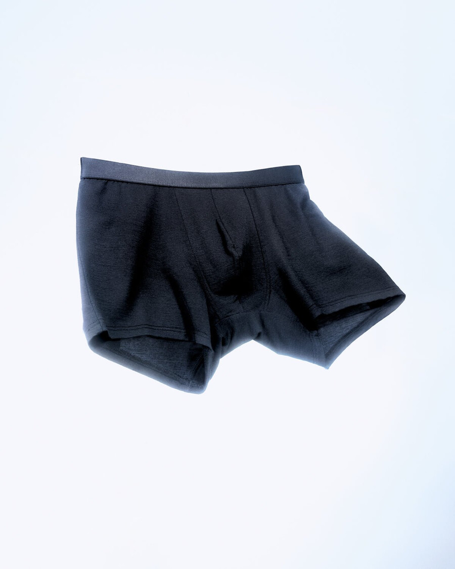 mens merino blend boxer brief in black shop now — cdlp