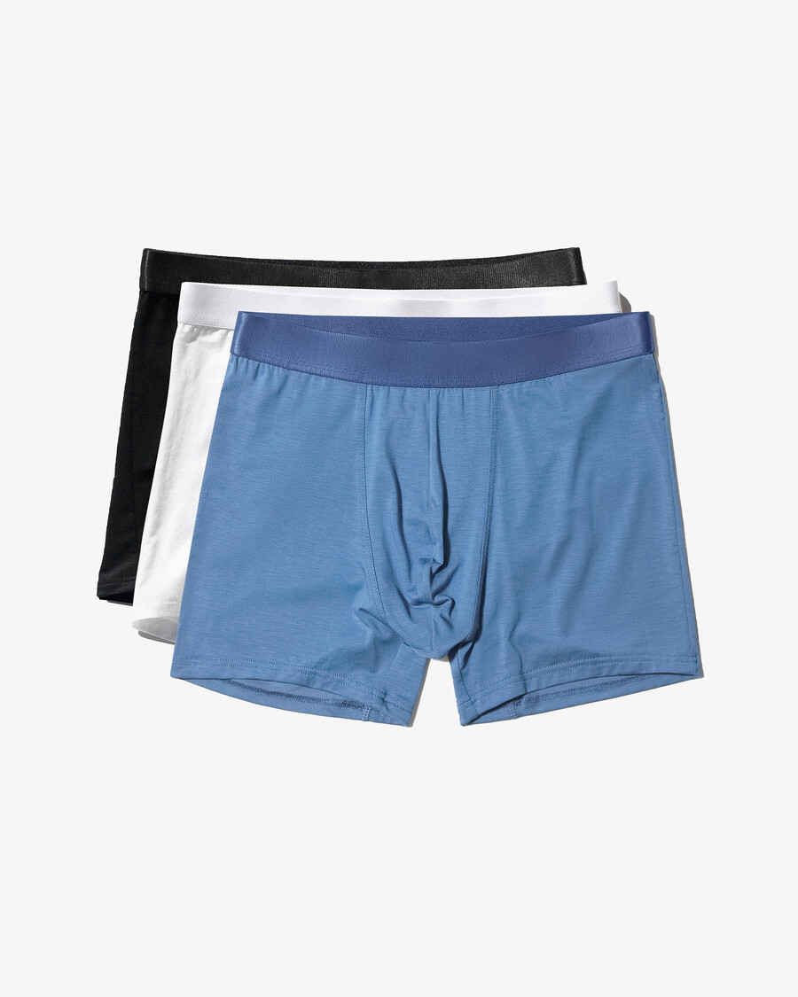 12 × mens boxer brief in black white azure blue shop now — cdlp