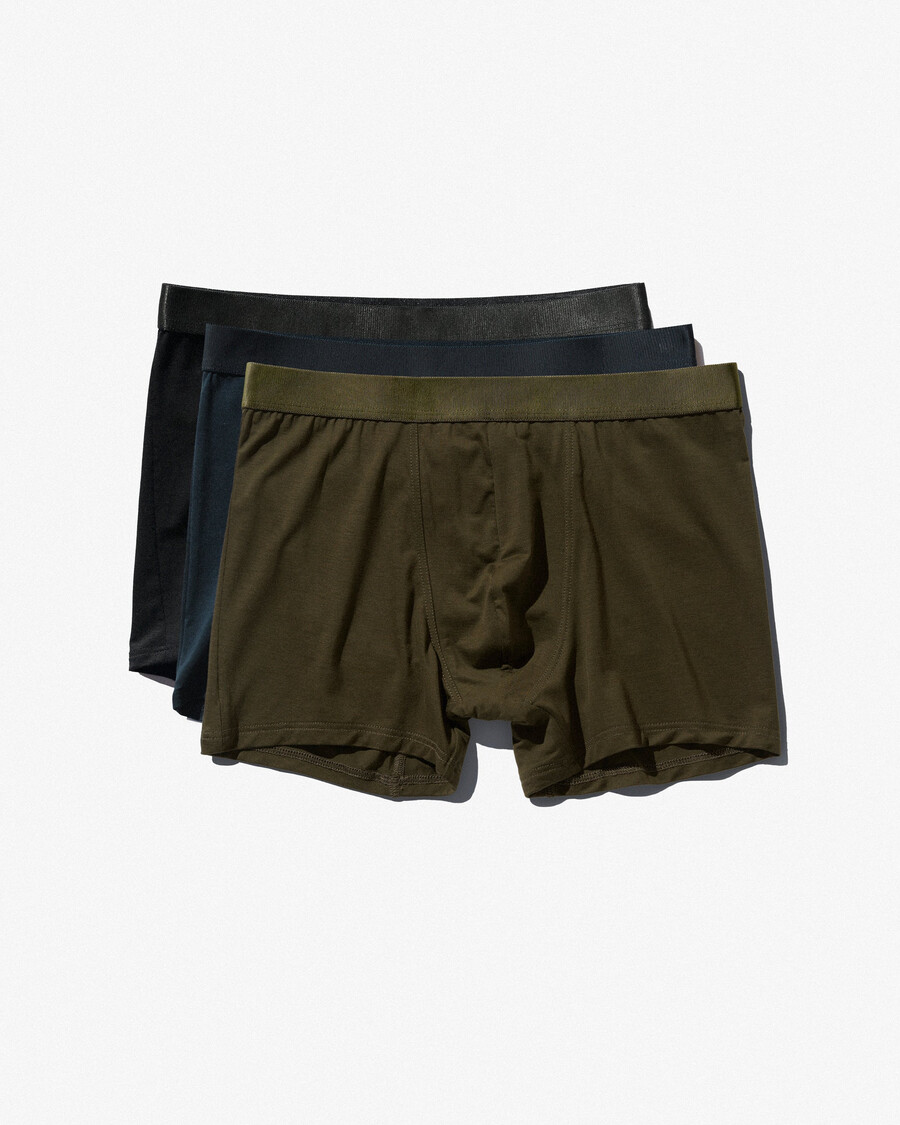 3 × mens boxer brief in black olive green dark navy shop now — cdlp