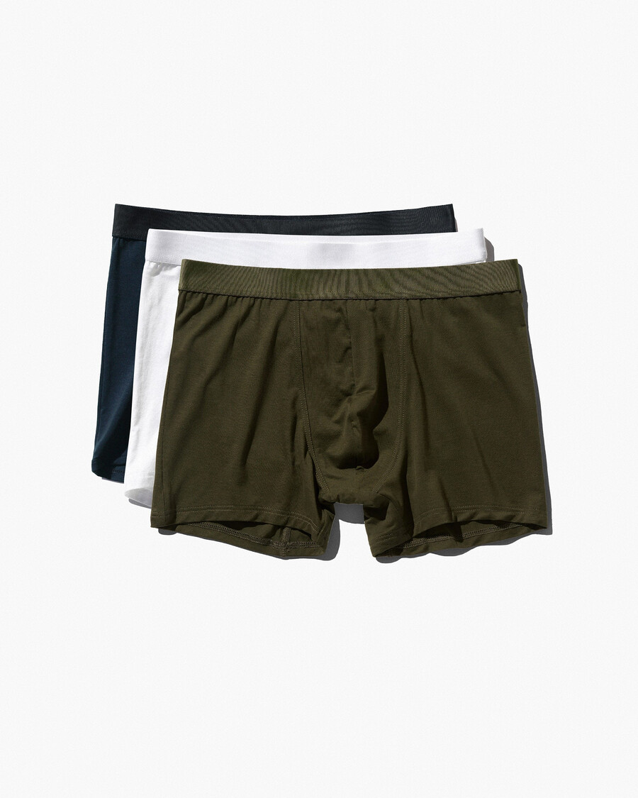 3 × mens boxer brief in white olive green dark navy shop now — cdlp