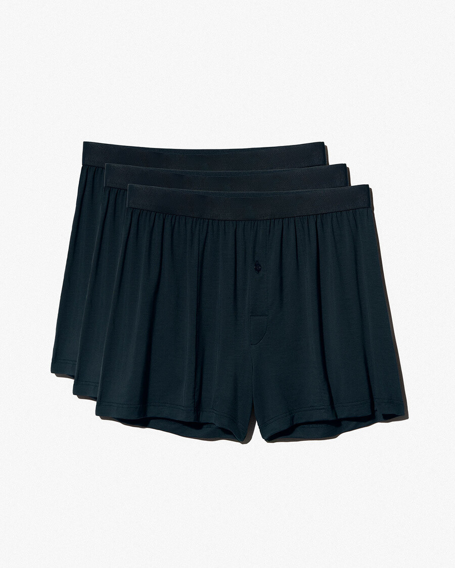 3 × mens boxer shorts in dark navy shop now — cdlp