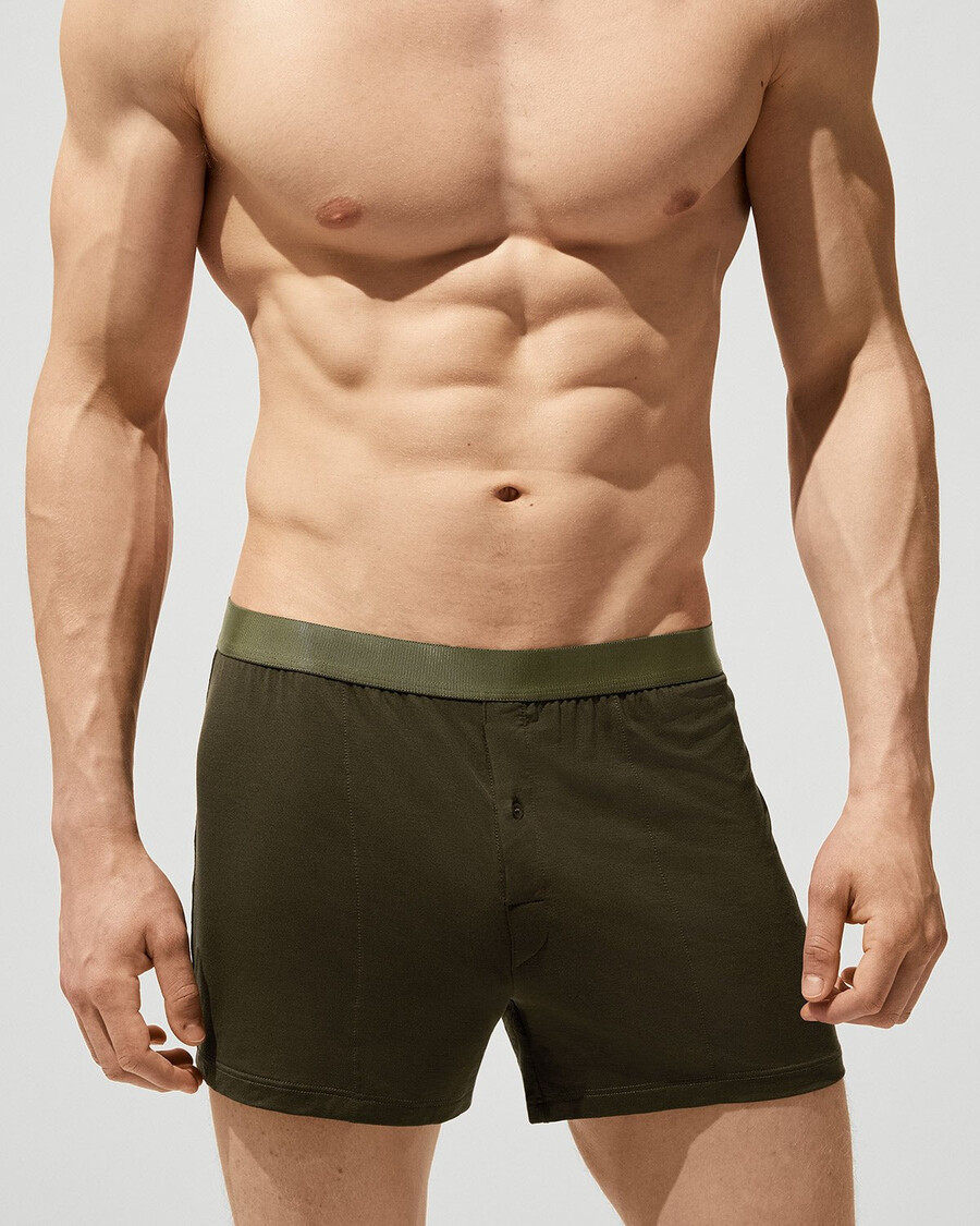 3 × mens boxer shorts in olive green shop now — cdlp
