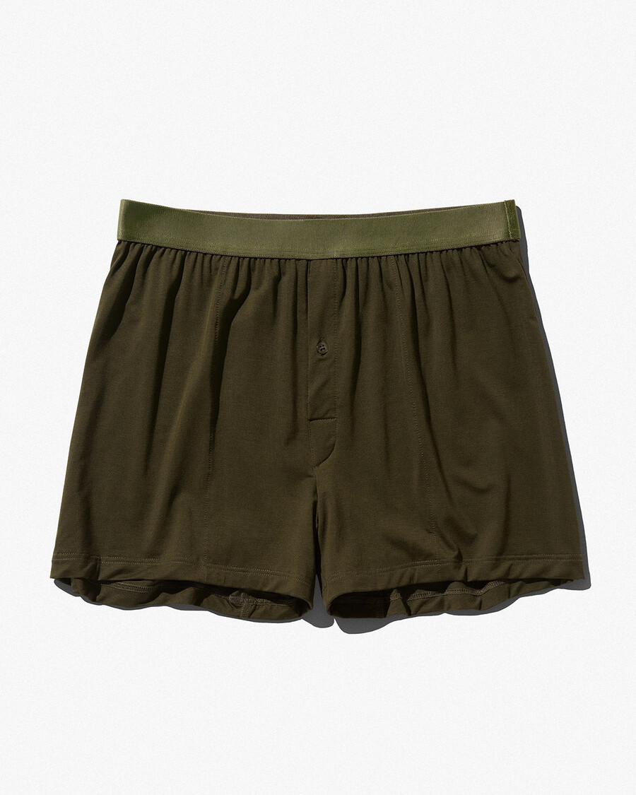 3 × mens boxer shorts in olive green shop now — cdlp