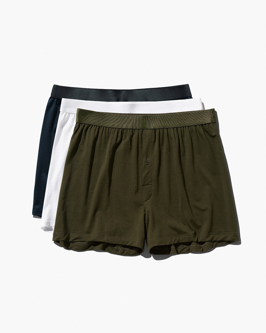 6 × mens boxer shorts in white olive green dark navy shop now — cdlp