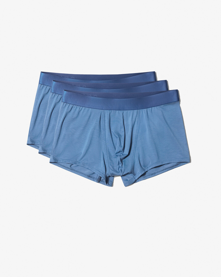 3 × mens boxer trunk in azure blue shop now — cdlp