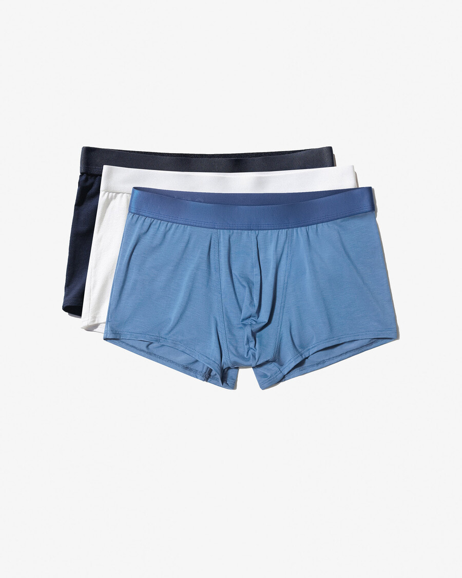 12 × mens boxer trunk in black white azure blue shop now — cdlp