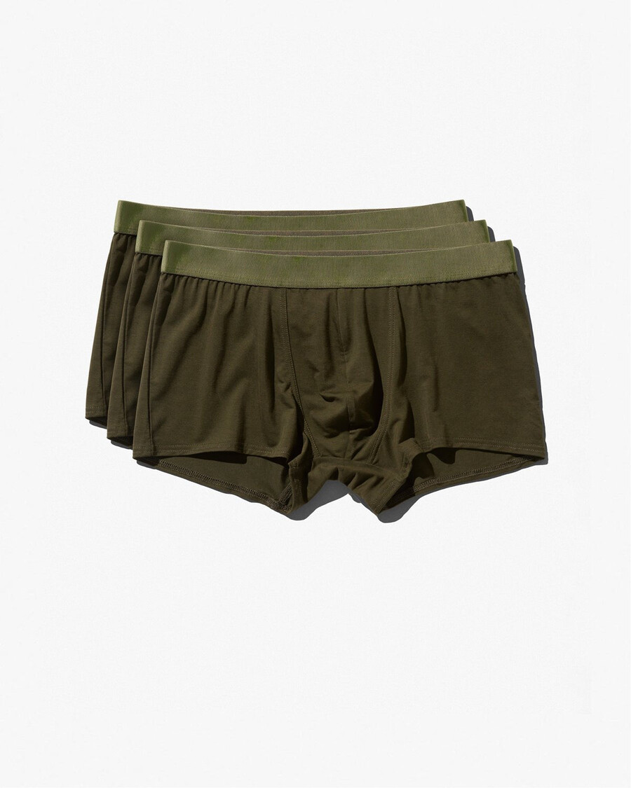 3 × mens boxer trunk in olive green shop now — cdlp