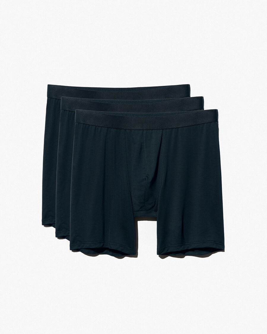6 × mens boxer brief long in dark navy shop now — cdlp