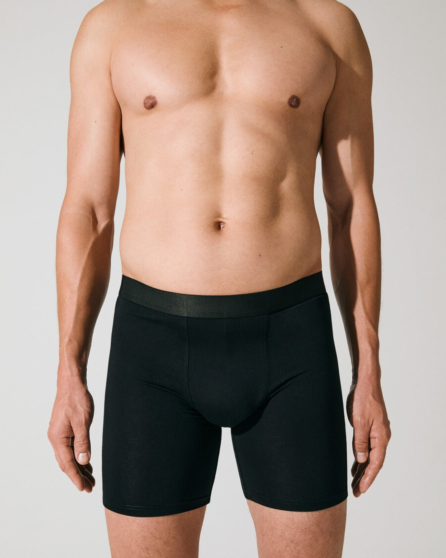 12 × mens boxer brief long in black shop now — cdlp