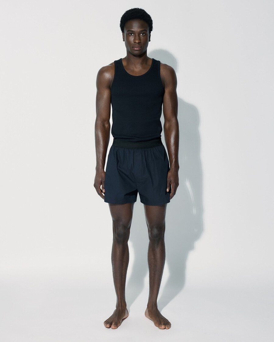 mens cotton boxer shorts classic in navy shop now — cdlp