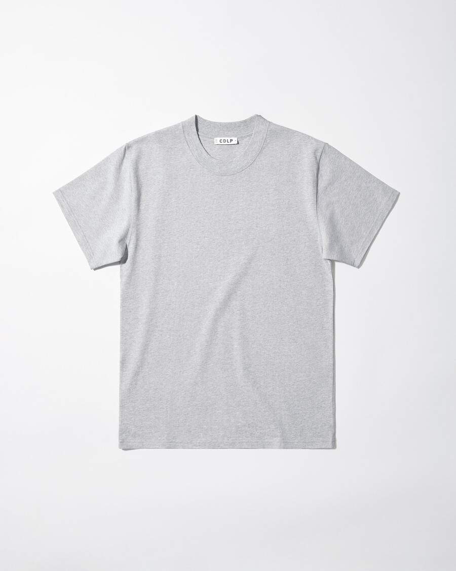 mens cotton relaxed t-shirt in grey melange shop now — cdlp