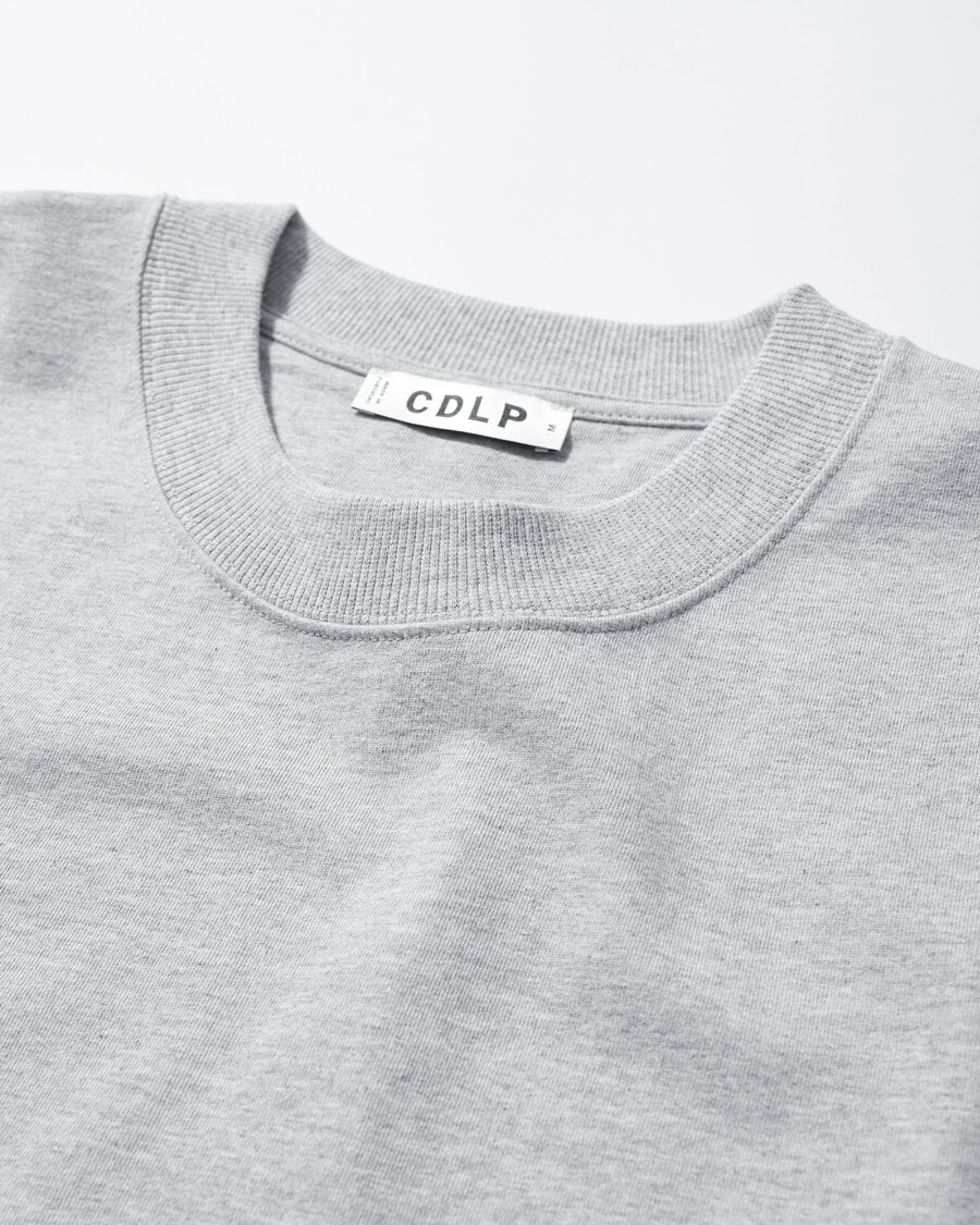mens cotton relaxed t-shirt in grey melange shop now — cdlp