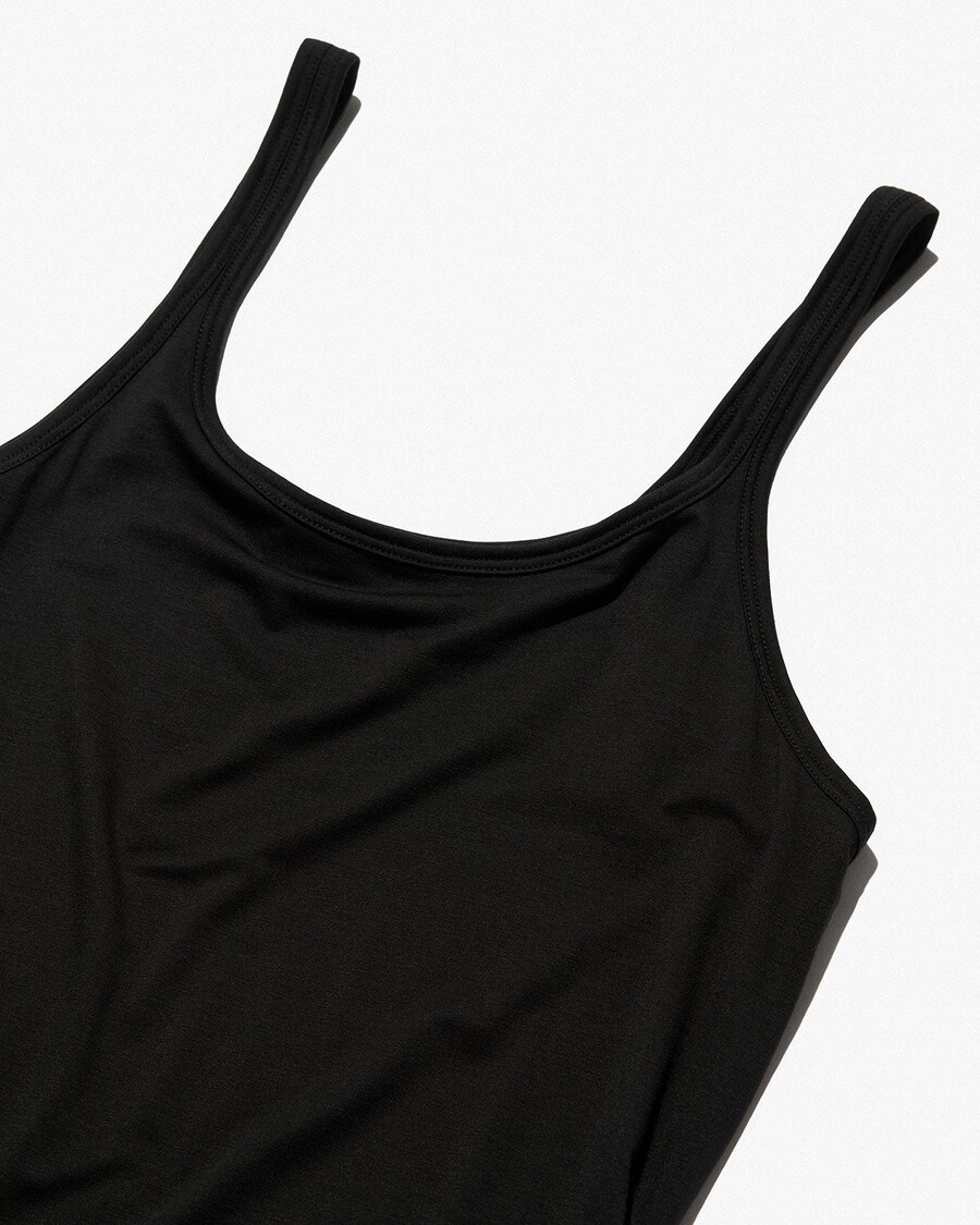 womens lightweight tank dress in black shop—cdlp