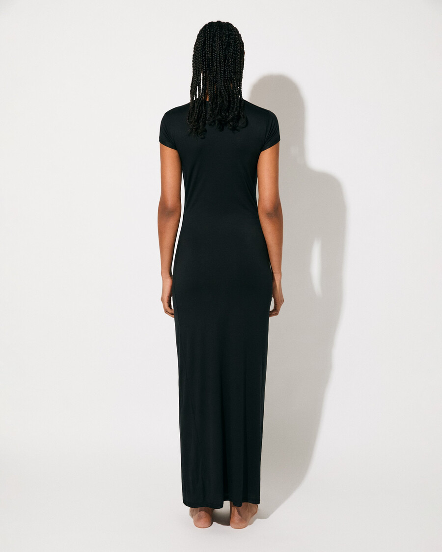 womens lightweight short sleeve dress in black shop—cdlp