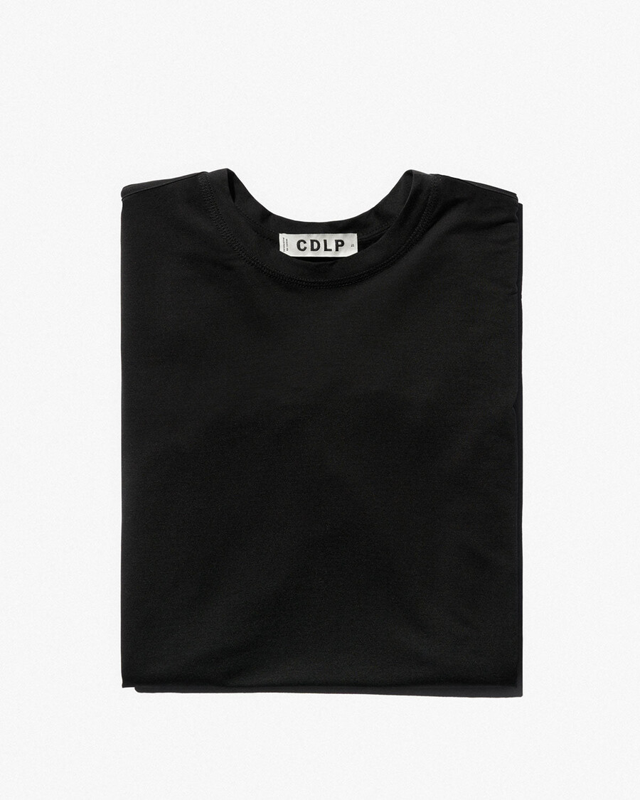 womens lightweight short sleeve dress in black shop—cdlp