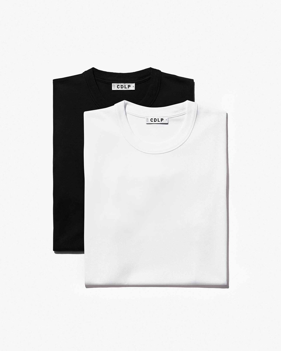 2 × mens heavyweight t-shirt in black white shop — cdlp