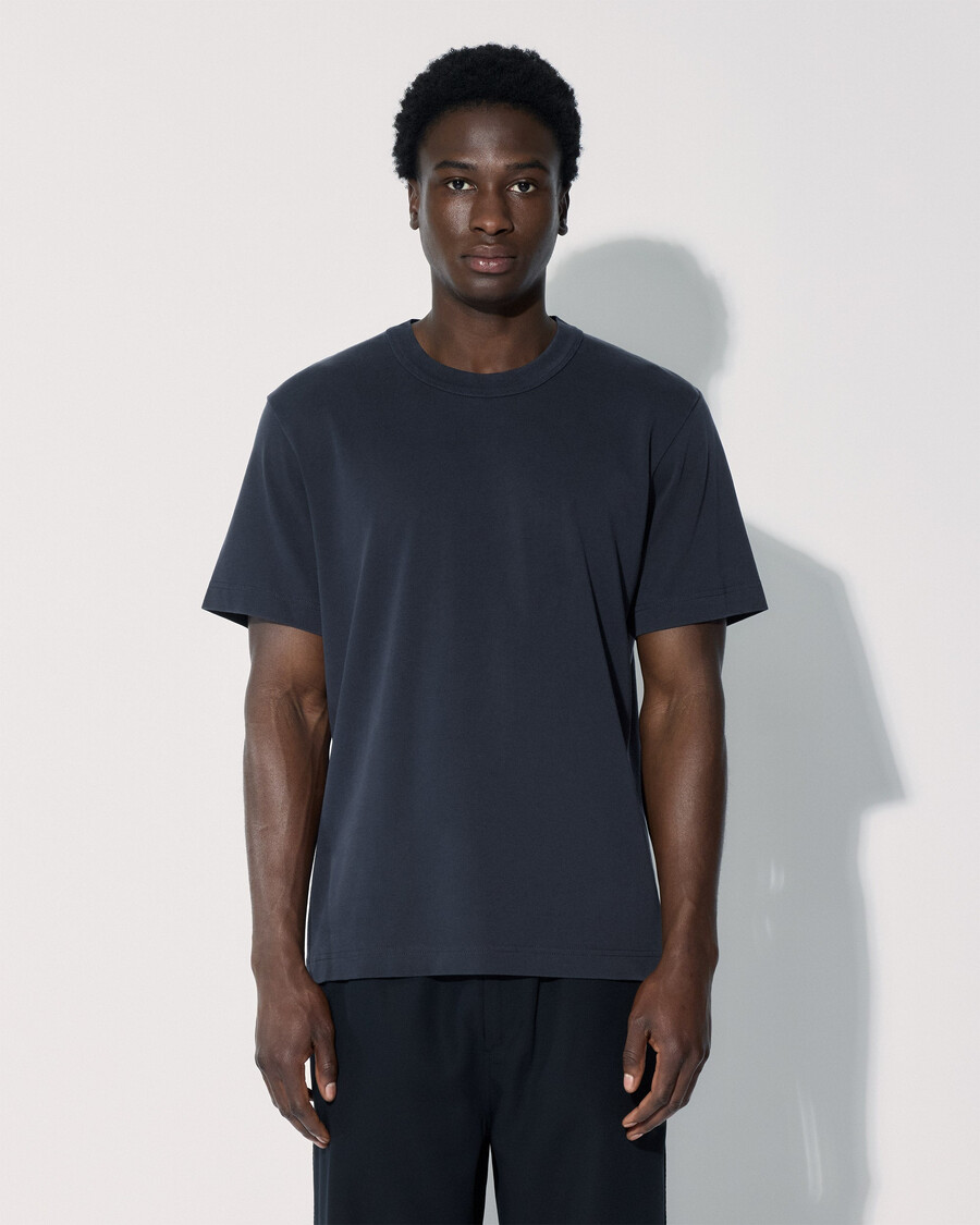 mens heavyweight t-shirt in dark navy shop now — cdlp