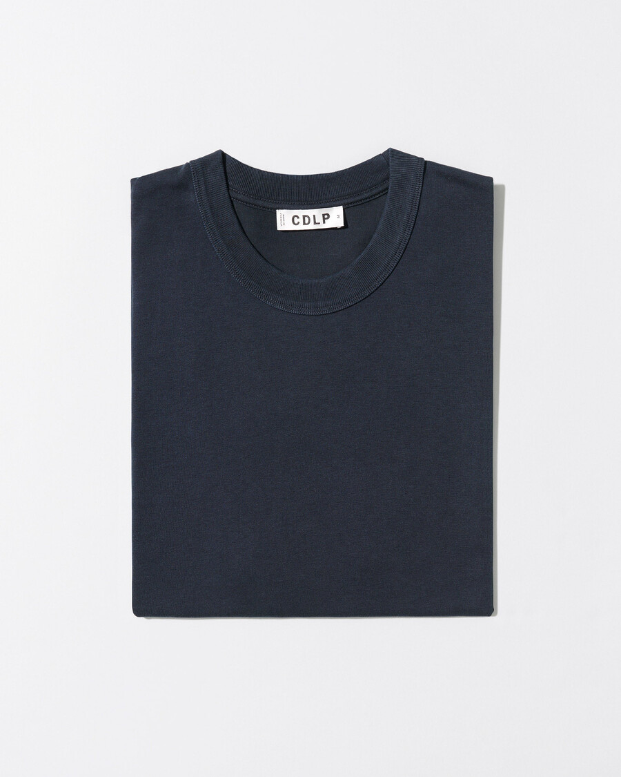 mens heavyweight t-shirt in dark navy shop now — cdlp