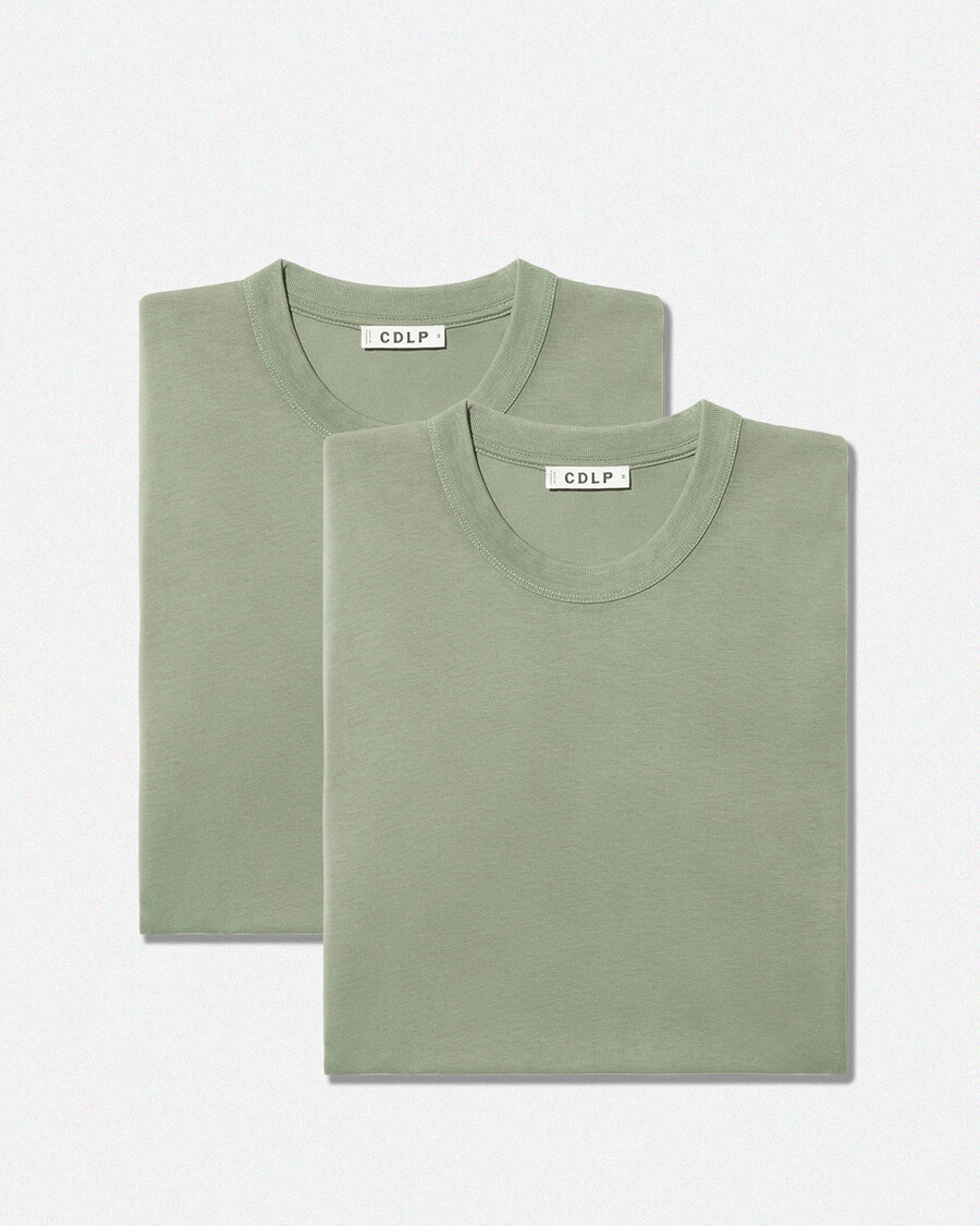 2 × mens heavyweight t-shirt in sage shop — cdlp