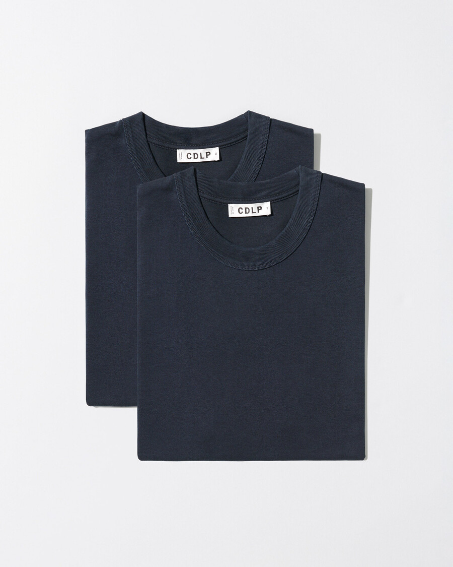 2 × mens heavyweight t-shirt in dark navy shop — cdlp