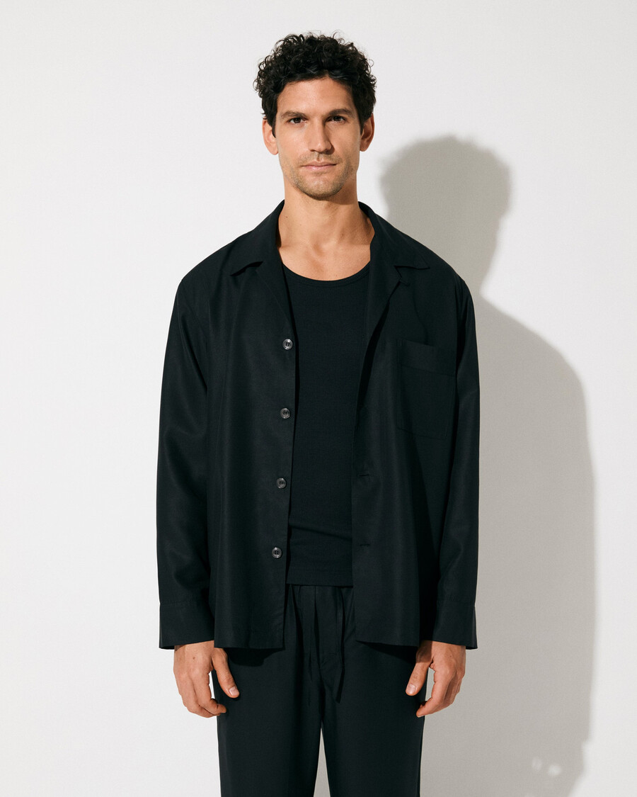 mens pyjama shirt in black shop now — cdlp