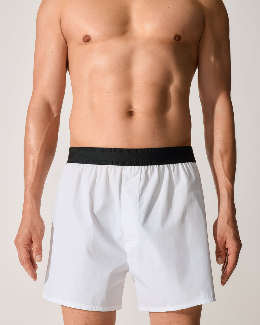 mens cotton boxer shorts classic in white shop now — cdlp