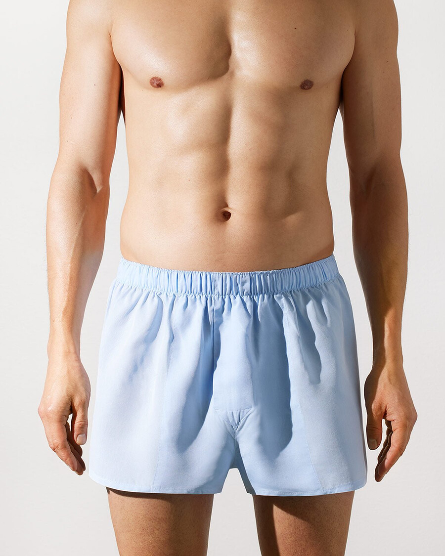 mens woven boxer shorts slim in sky blue shop now — cdlp