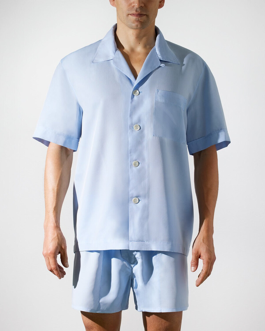 mens woven boxer shorts slim in sky blue shop now — cdlp