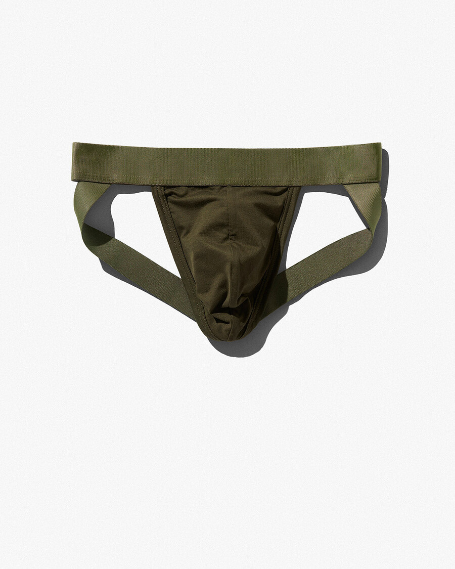 2 x mens jock strap in black olive green shop now — cdlp