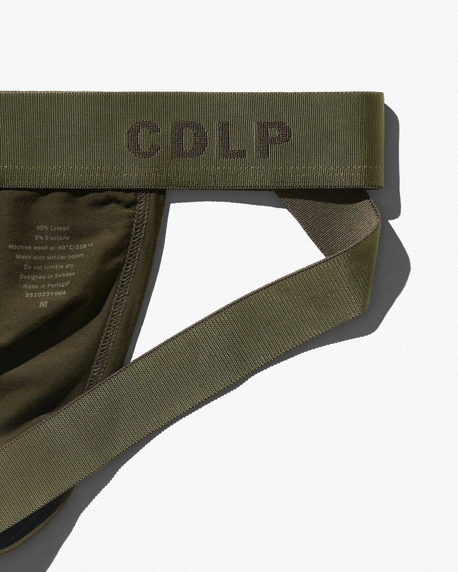 2 x mens jock strap in black olive green shop now — cdlp