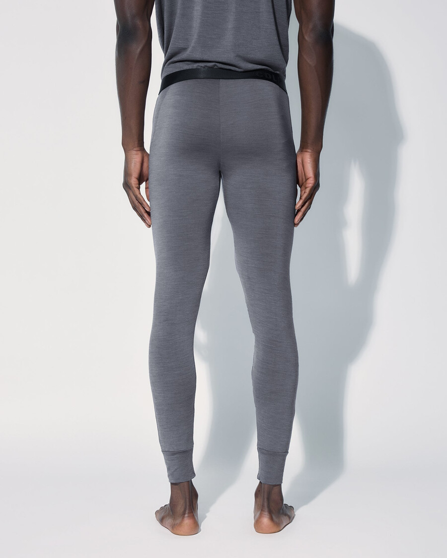 mens merino blend long johns in grey melange shop now — cdlp
