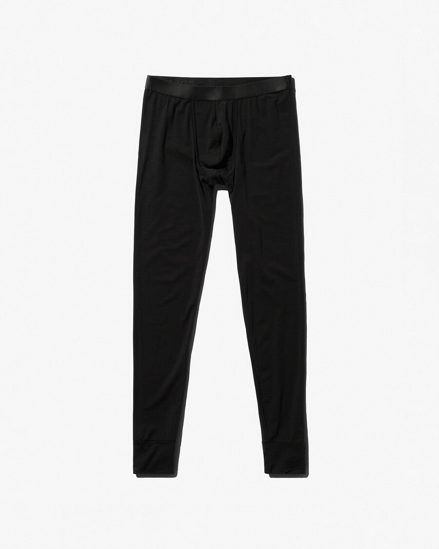 mens merino blend long johns in black shop now — cdlp