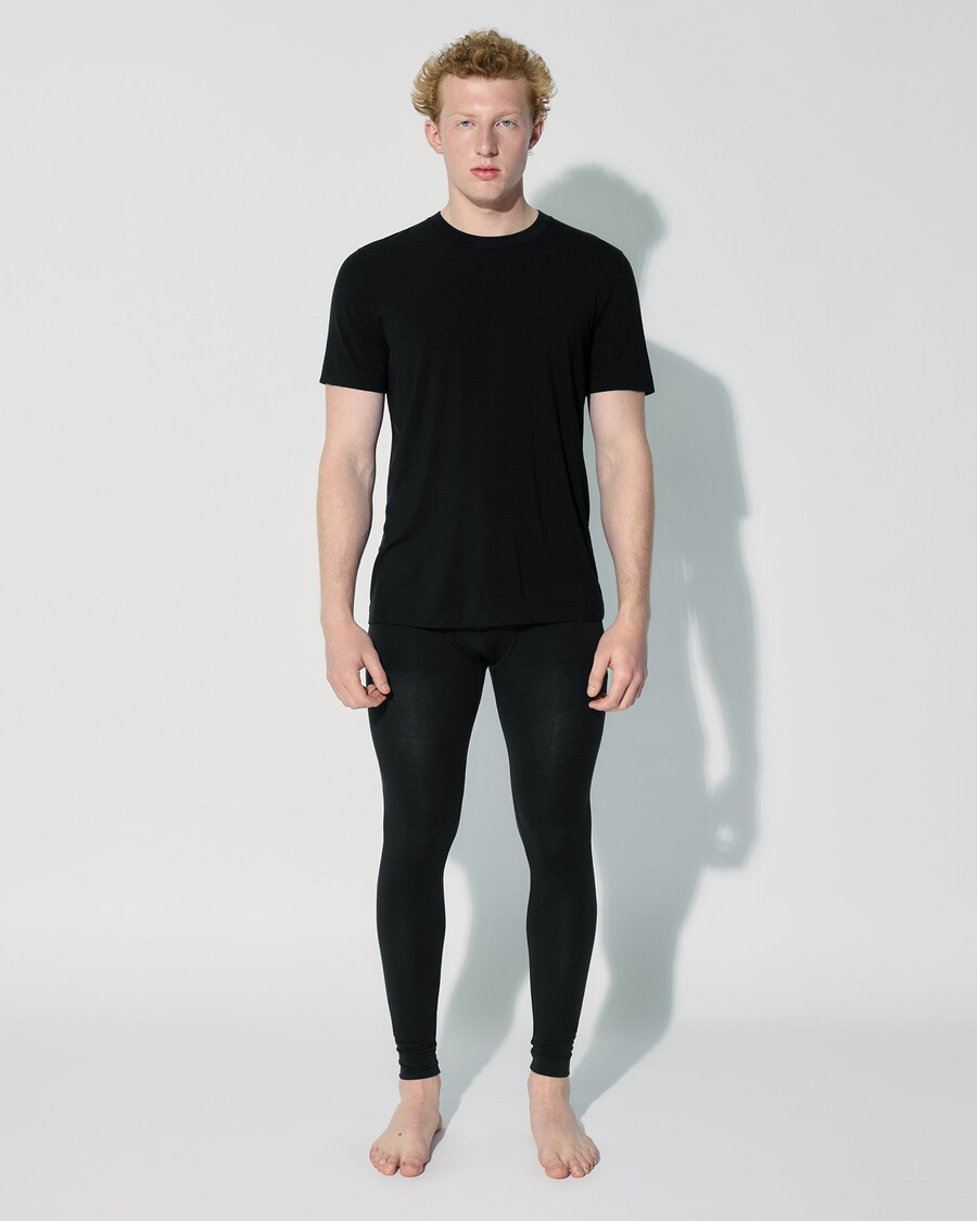 mens merino blend long johns in black shop now — cdlp