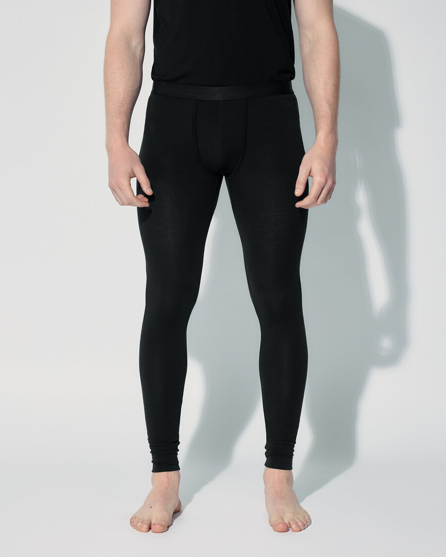 mens merino blend long johns in black shop now — cdlp