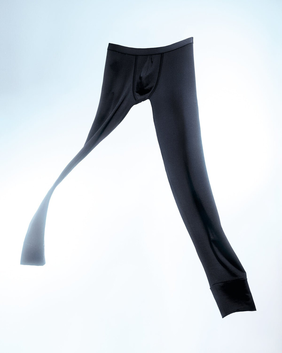mens merino blend long johns in black shop now — cdlp