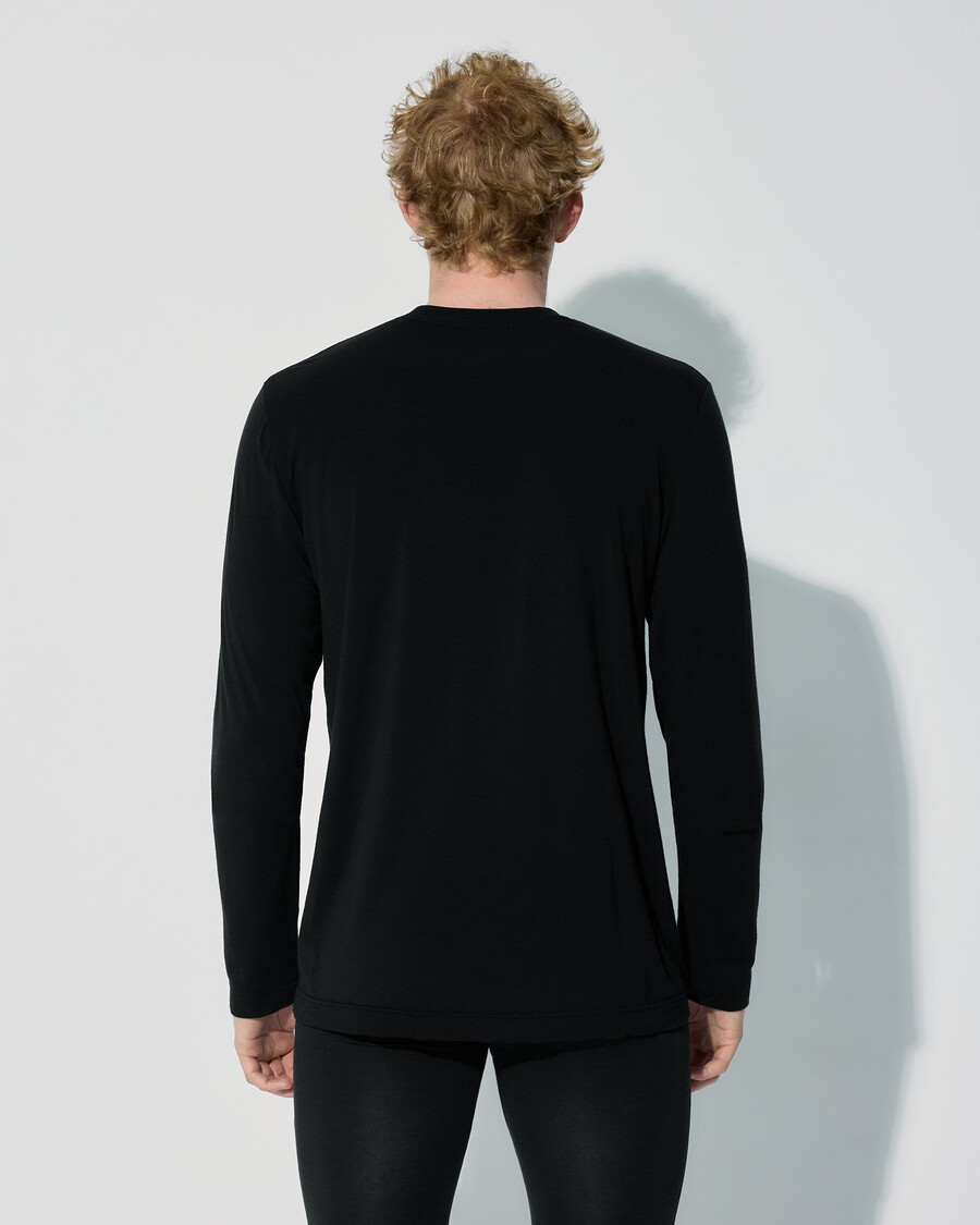 mens merino blend long sleeve t-shirt in black shop—cdlp