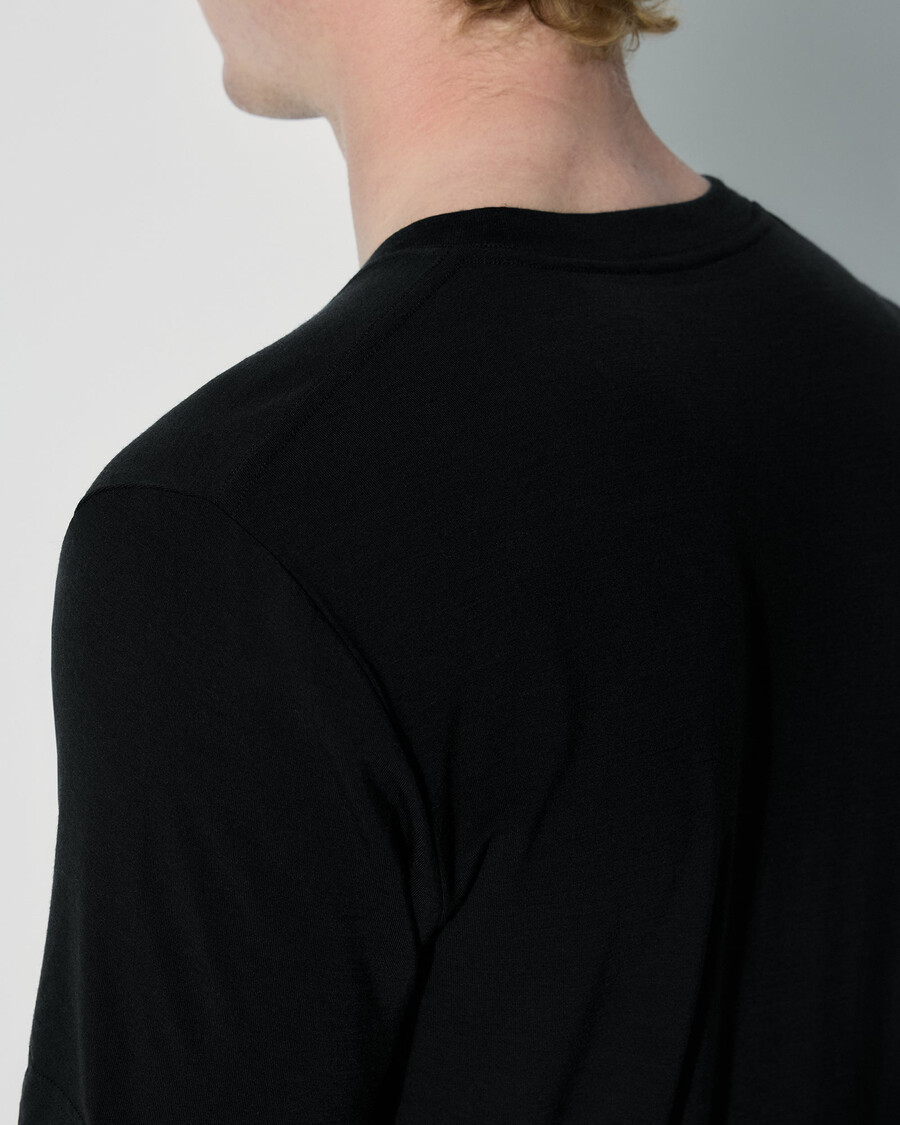 mens merino blend long sleeve t-shirt in black shop—cdlp