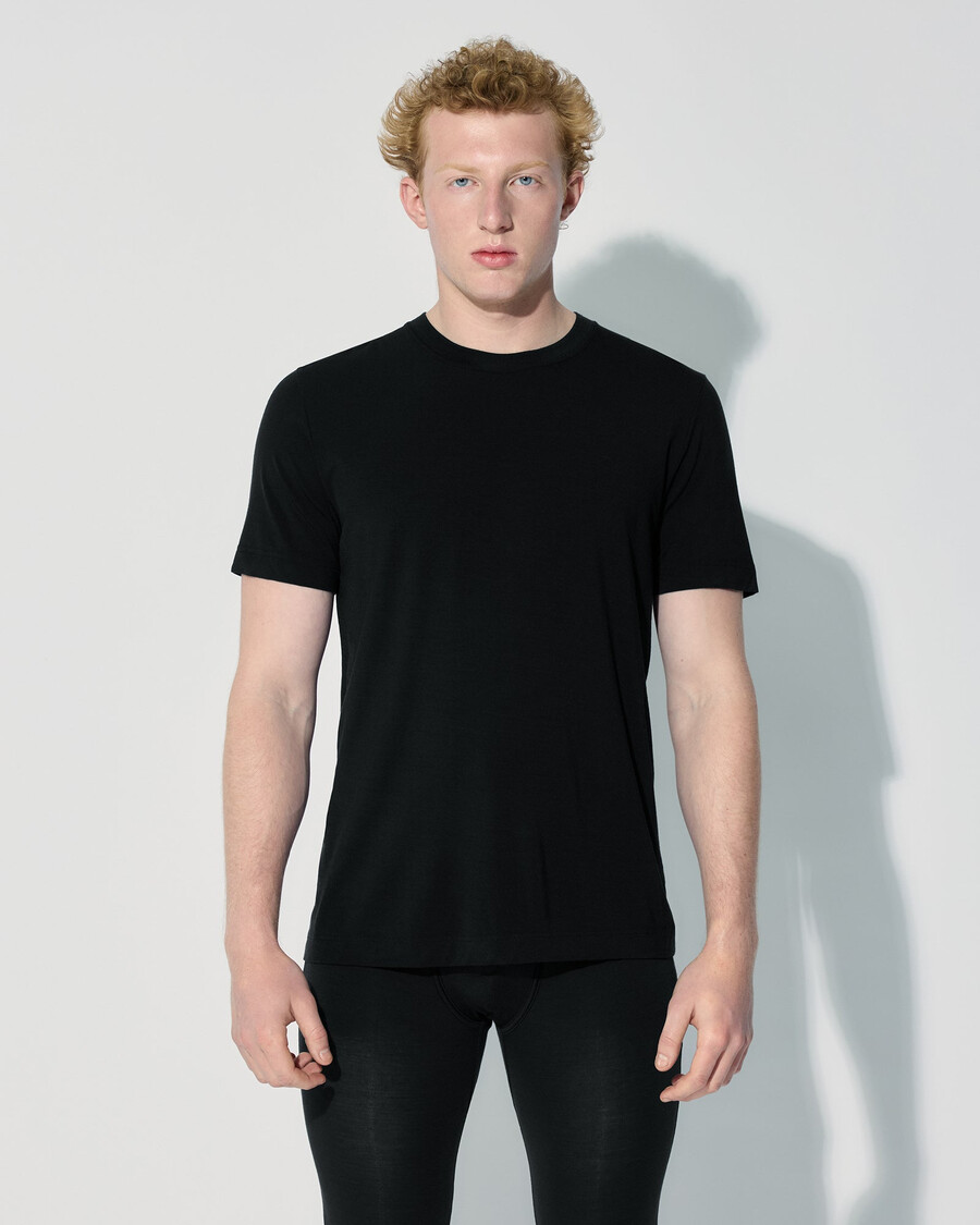 2 x mens merino blend t-shirt in black shop now — cdlp