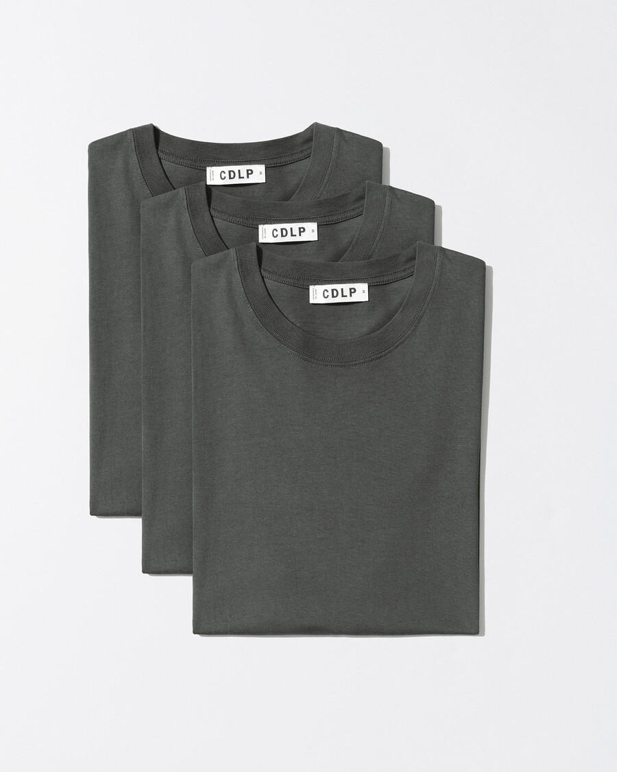 3 x mens midweight t-shirt in charcoal shop now — cdlp