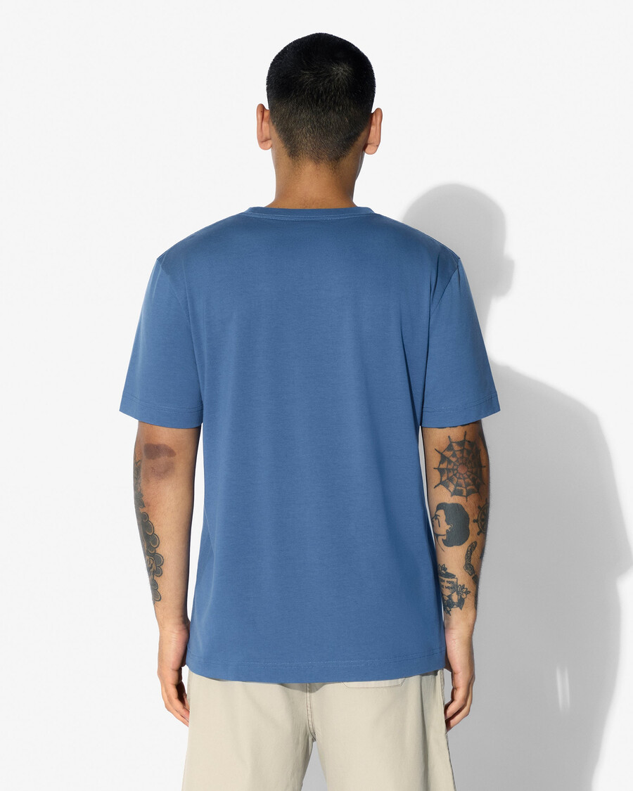 3 x mens midweight t-shirt in dark navy white azure blue shop now — cdlp