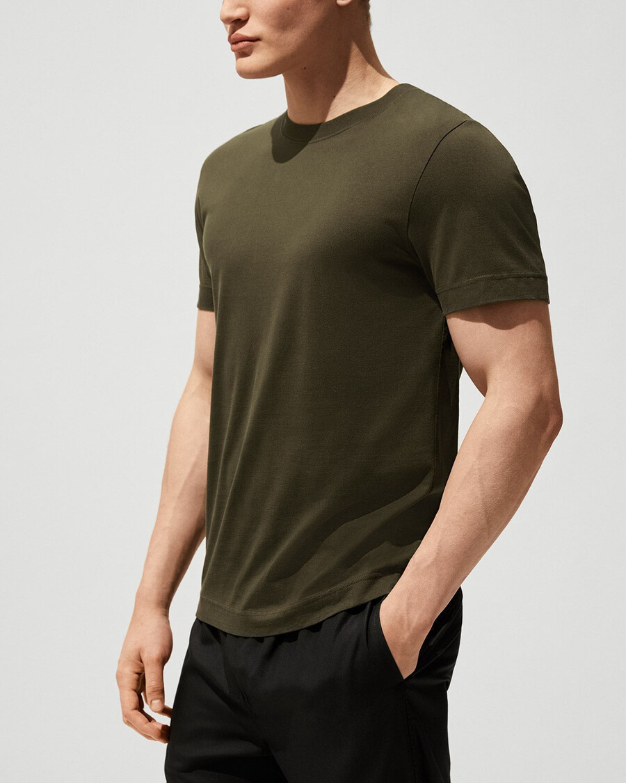 3 × mens midweight t-shirt in black white olive green shop — cdlp