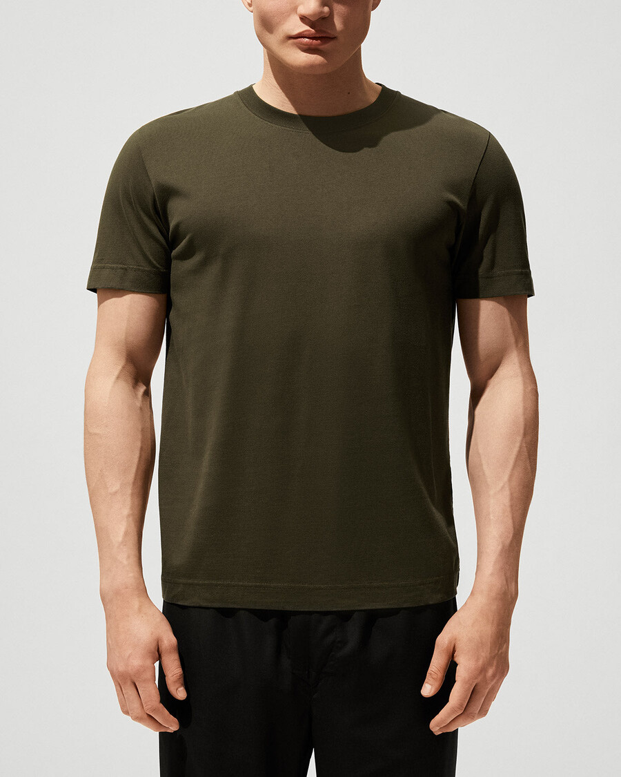3 × mens midweight t-shirt in black white olive green shop — cdlp