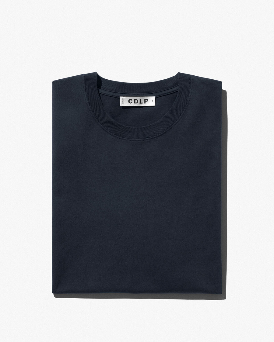 mens midweight t-shirt in dark navy shop now – cdlp