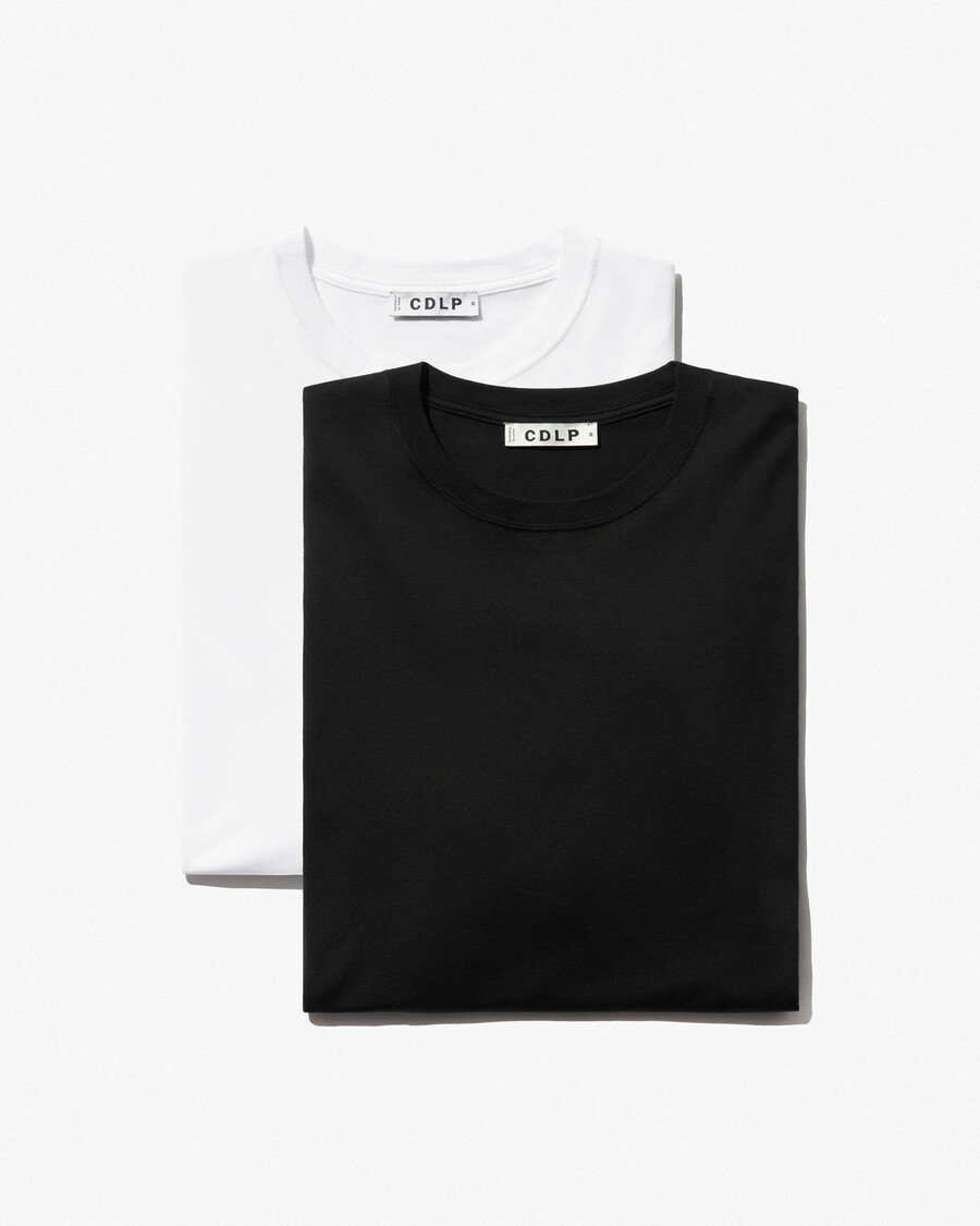 2 x mens midweight t-shirt in black white shop—cdlp