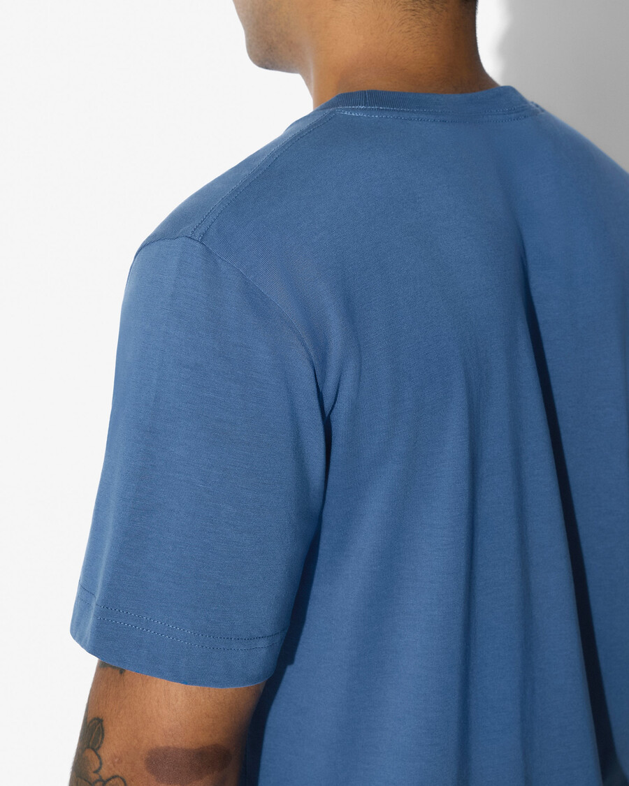 2 x mens midweight t-shirt in white azure blue shop—cdlp