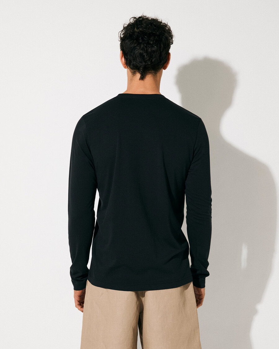 2 x mens midweight long sleeve t-shirt in black white shop — cdlp