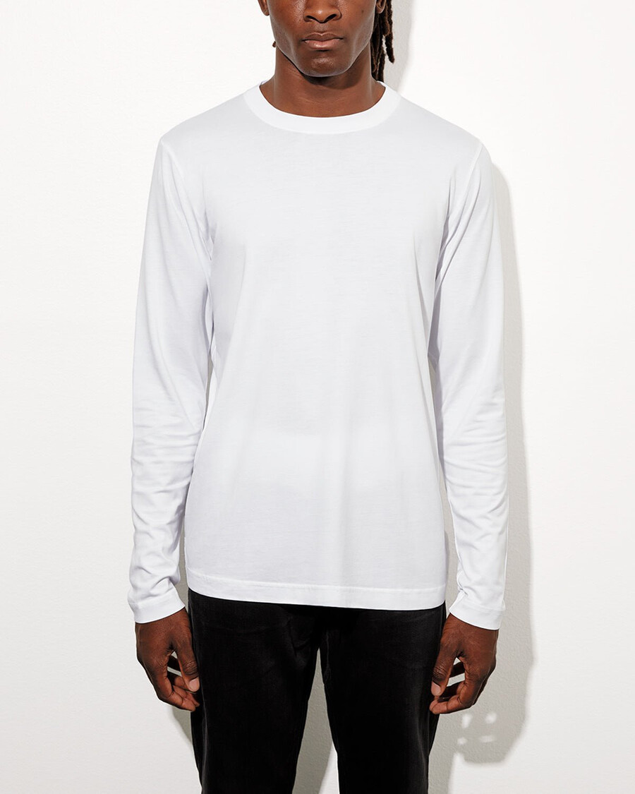 2 x mens midweight long sleeve t-shirt in black white shop — cdlp