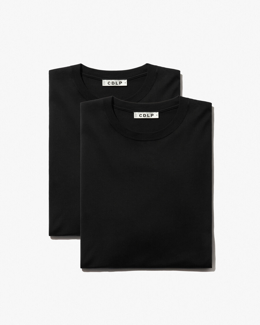 2 x midweight long sleeve t-shirt in black shop—cdlp