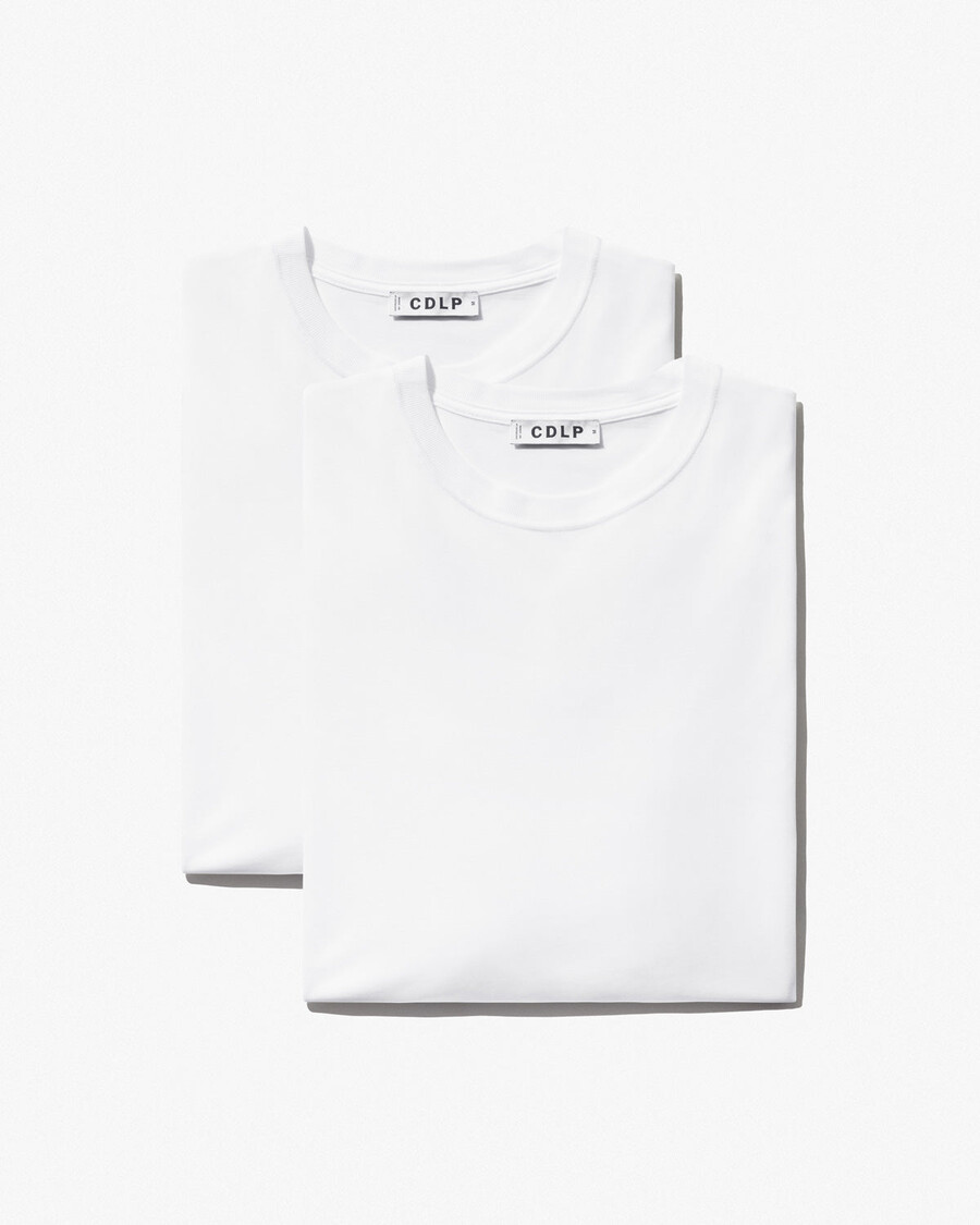 2 x mens midweight long sleeve t-shirt in white shop—cdlp